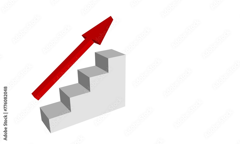 red arrow upwards on white background red arrow upwards on white background