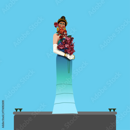  Monument to Jovita queen of queens Monumento a Jovita reina de reinas - Cali Colombia