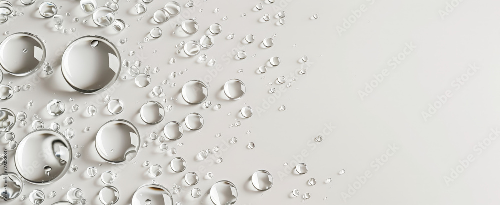 Clean transparent water drops on a white background. Clean transparent water drops on a white background.