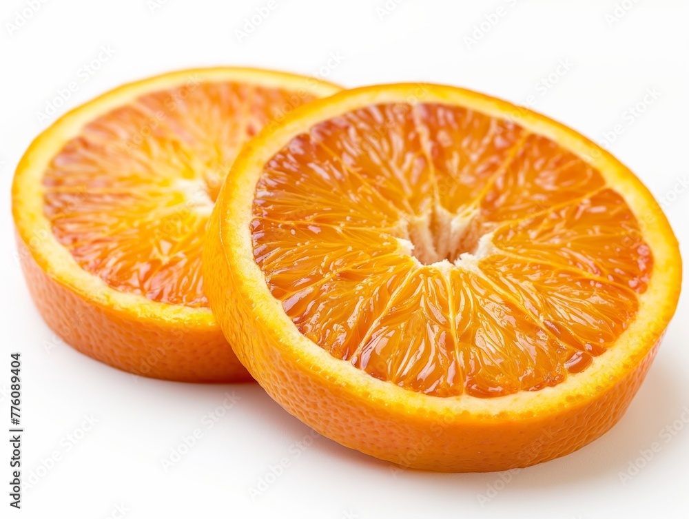 fresh orange slices on white background fresh orange slices on white background