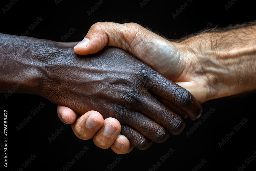 Fototapeta premium Diverse Hands Shaking in Solidarity and Unity