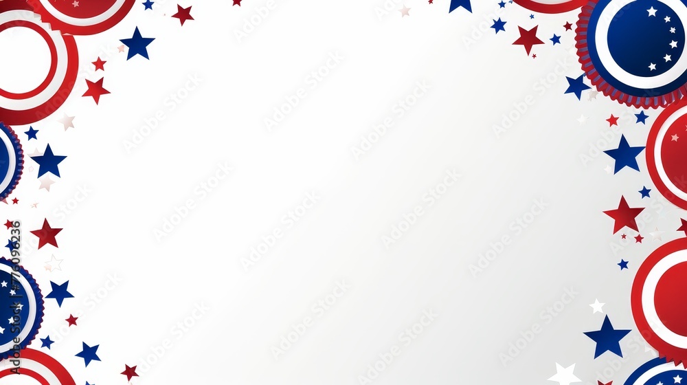 Patriotic Stars in Red and Blue - American Flag Inspired Design Patriotic Stars in Red and Blue - American Flag Inspired Design