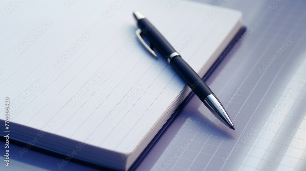 Pen on Squared Notebook - Simple Writing Tools Pen on Squared Notebook - Simple Writing Tools