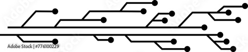 Circuit board or electronic motherboard. lines and dots connect. Vector technology data. Electrical board. digital tech. CPU, PCB printed circuit. Chip process. Input or output Outline Cyber crime.