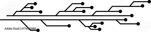 Circuit board or electronic motherboard. lines and dots connect. Vector technology data. Electrical board. digital tech. CPU, PCB printed circuit. Chip process. Input or output Outline Cyber crime.
