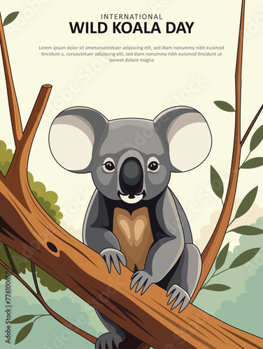Photography International Wild Koala Day background.
