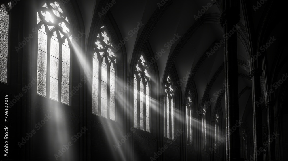 Sanctuary of Light -  Windows Casting Ethereal Beams