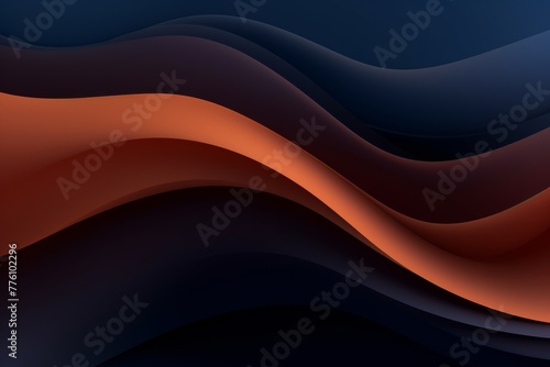 Rich Brown to Navy Blue abstract fluid gradient design, curved wave in motion background for banner, wallpaper, poster, template, flier and cover