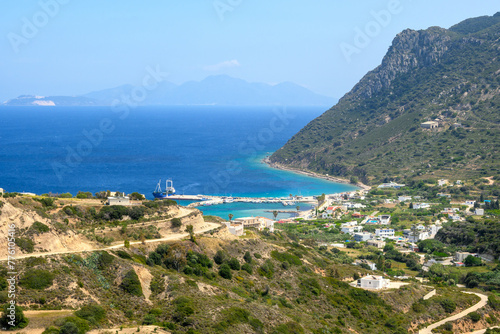 Obraz na płótnie Kefalos port seen from Kefalos Castle on the island of Kos. Greece, Europe w salonie