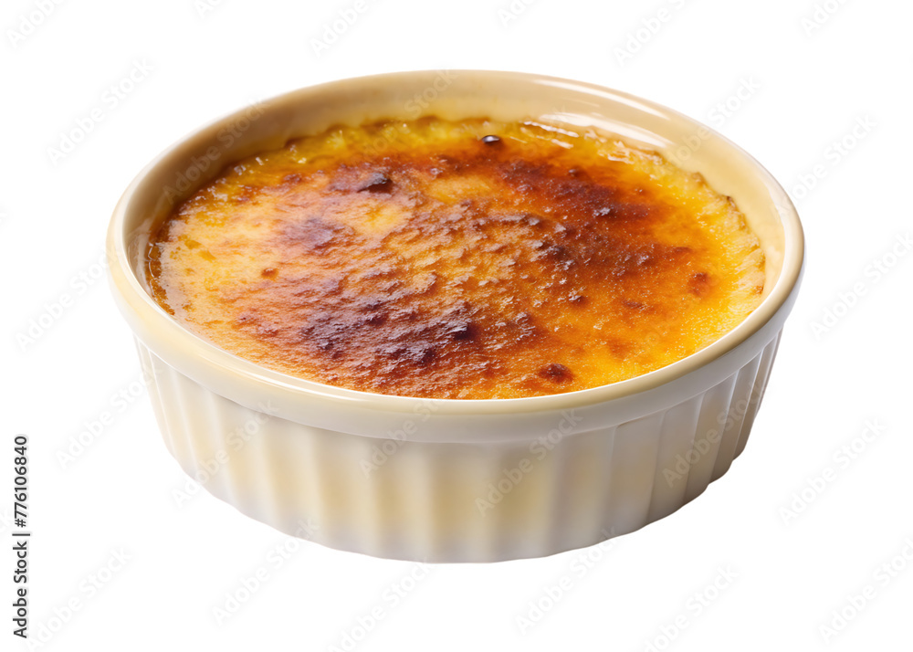 creme brulee custard dessert topped with crispy caramel isolated on a transparent background creme brulee custard dessert topped with crispy caramel isolated on a transparent background