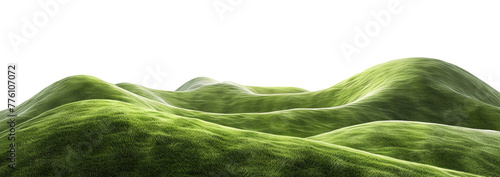 green grass isolated on transparent background.