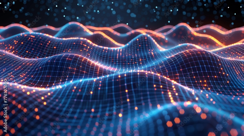 abstract gradient wave technology background with dots pattern. Network and technology concept. abstract gradient wave technology background with dots pattern. Network and technology concept.
