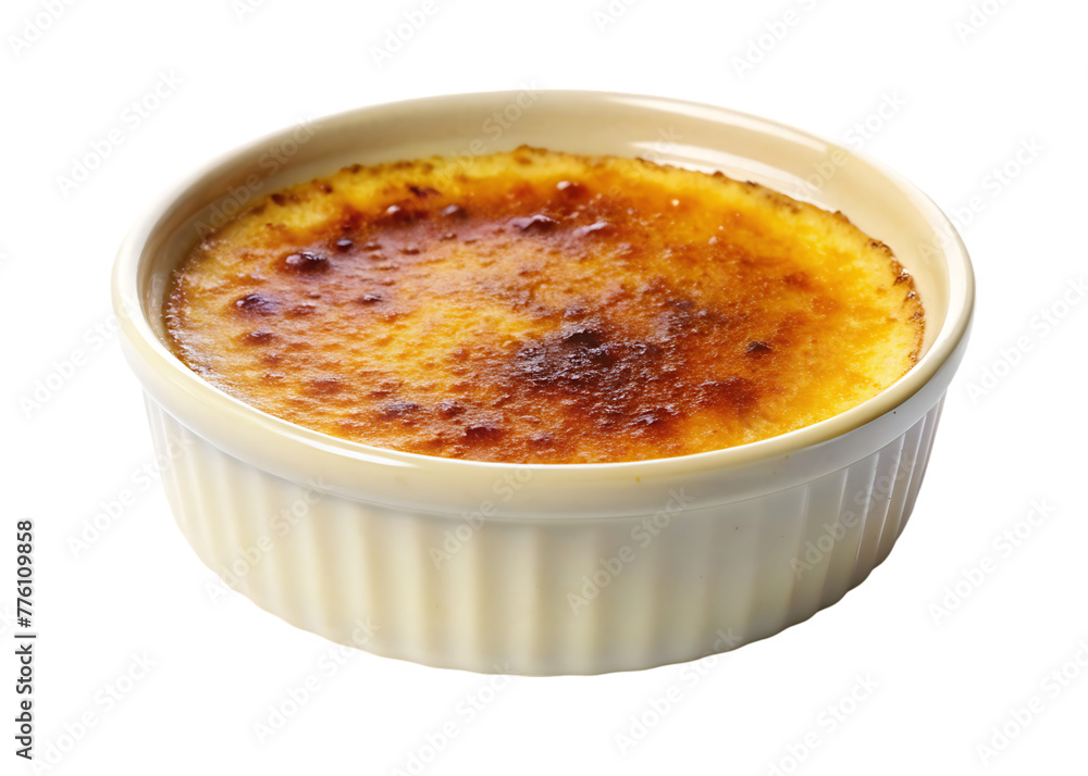 creme brulee custard dessert topped with crispy caramel isolated on a transparent background creme brulee custard dessert topped with crispy caramel isolated on a transparent background