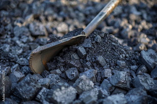 Coal Pile with Shovel photo