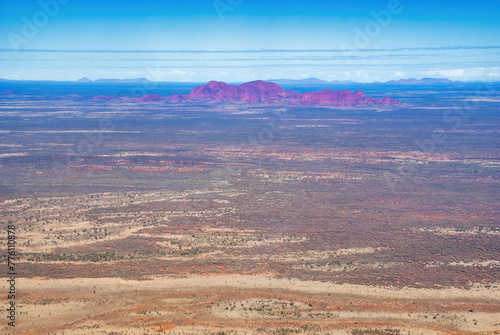 Amazing aerial view of Australian Outback, view from the airplane