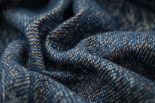 Textured Denim Fabric Close-Up
