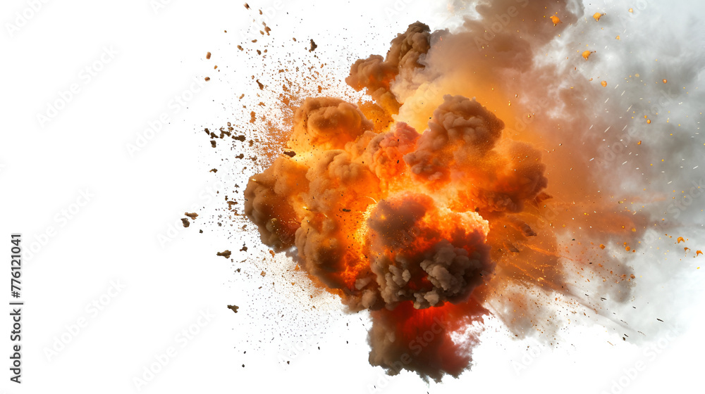 explosive fireball explosion against a white background ,A Violent Dynamite or C4 Explosion on a White Background, Orange Flame and Gray Smoke explosive fireball explosion against a white background ,A Violent Dynamite or C4 Explosion on a White Background, Orange Flame and Gray Smoke