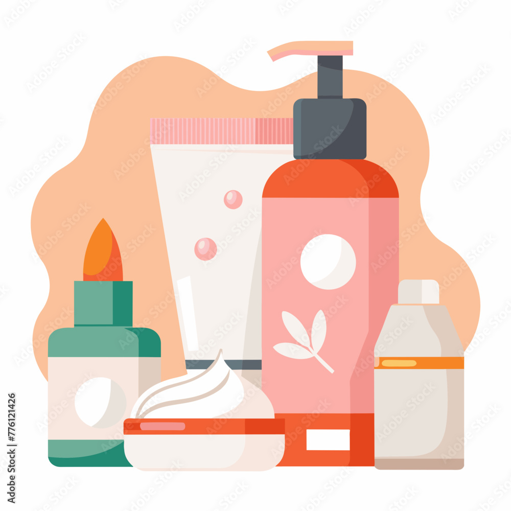 White lotion product serum cream moisturizer smear White lotion product serum cream moisturizer smear