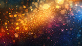 Shiny warm golden bokeh blurred colorful background , Abstract background with copy  ,Magic Background With Color Festive background with natural bokeh and bright golden lights