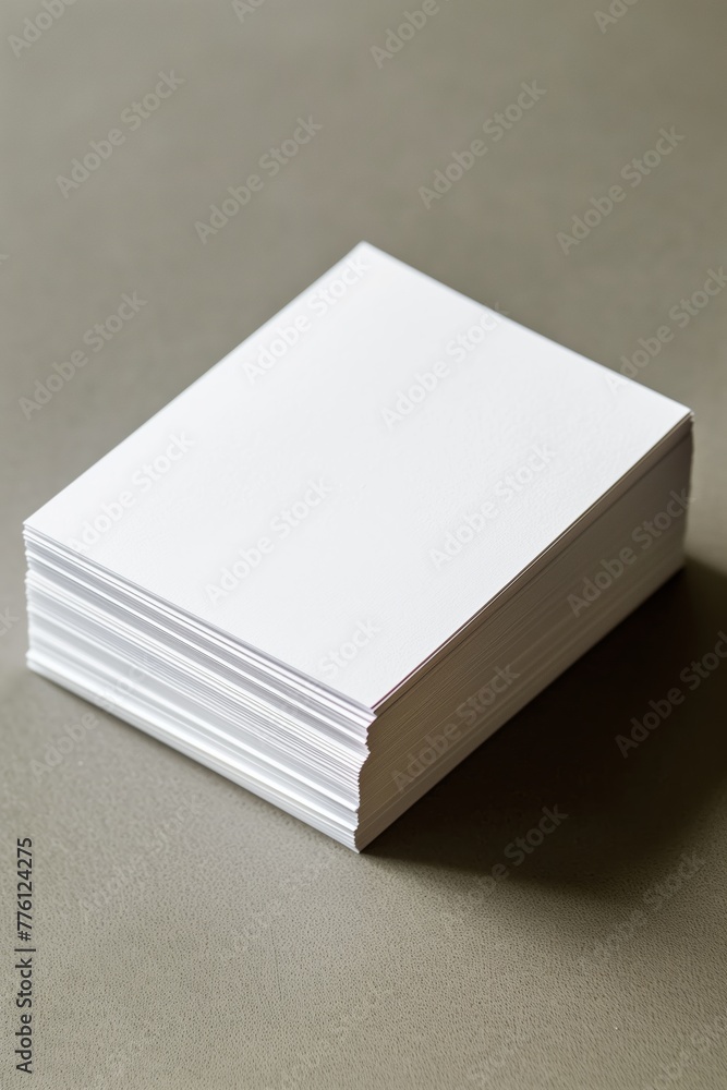 Fototapeta premium Stack of Blank White Business Cards