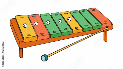 Xylophone Fox Vector Vibrant Illustration for Music Lovers
