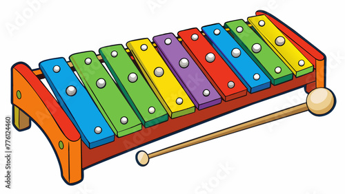 Xylophone Fox Vector Vibrant Illustration for Music Lovers