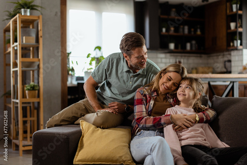 Cozy family bonding moment ...