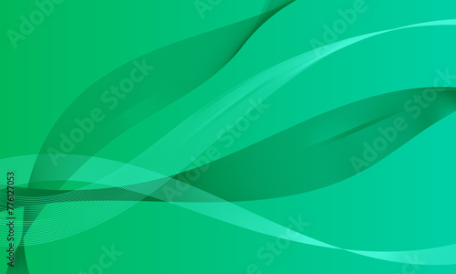 green lines wave curves with soft gradient abstract background