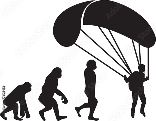 Evolution Paragliding Illustration Vector, Paraglider Design