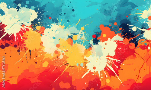 abstract grunge with colorful design illustration background © Ilham