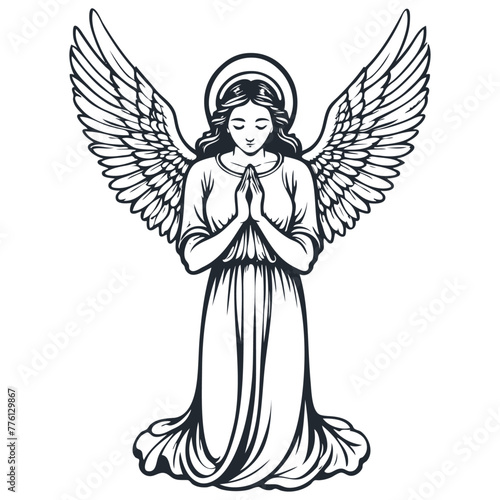 Angel, vector illustration