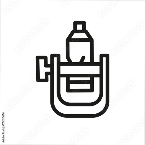 Paint tube extruder icon for web, mobile, promo for art, drawing supplies, hobby themes. Single outline, vector illustration.