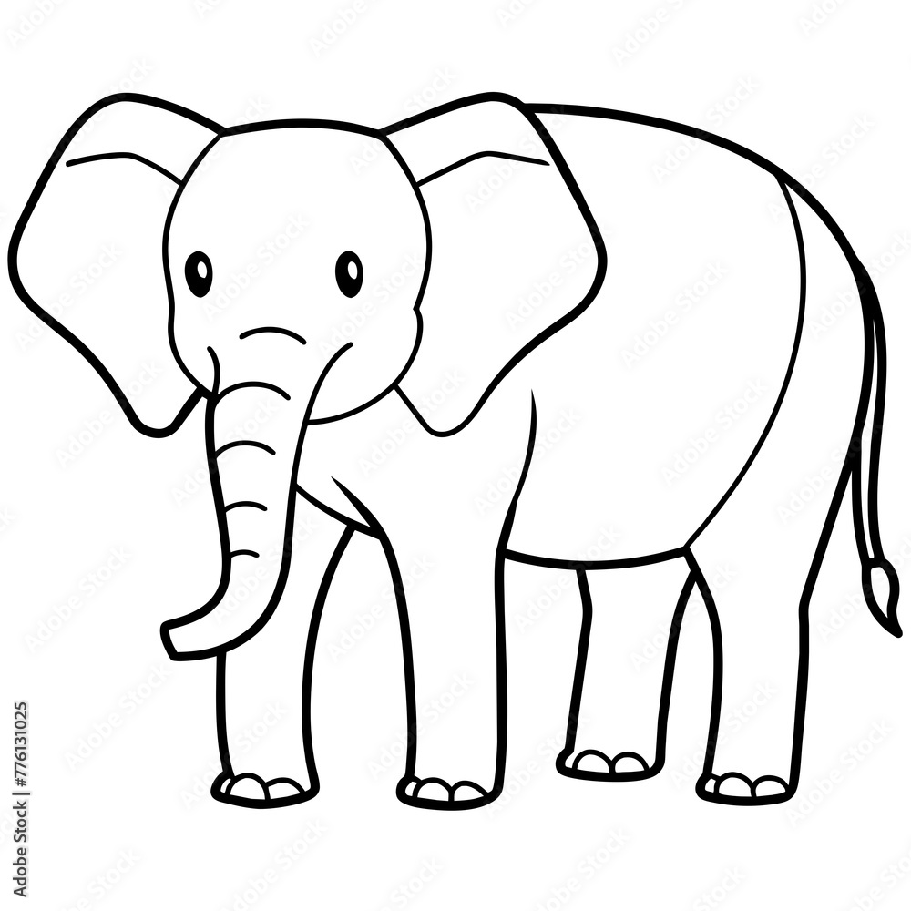 Naklejka premium baby elephant cartoon