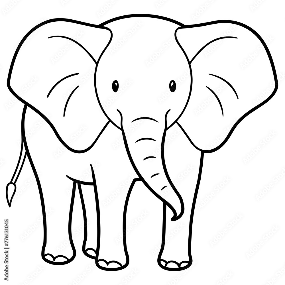 Fototapeta premium elephant cartoon illustration