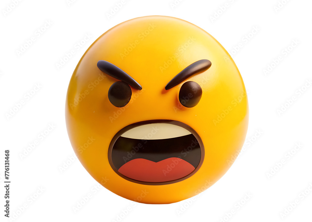 Fototapeta premium Angry emoji 3d icon