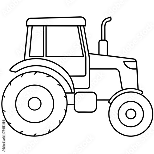 tractor isolated on white background