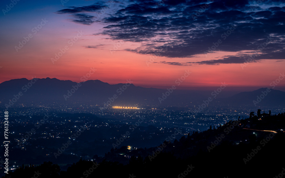 Beautiful Sunset view over the mountain in Nepal. Beautiful Sunset view over the mountain in Nepal.