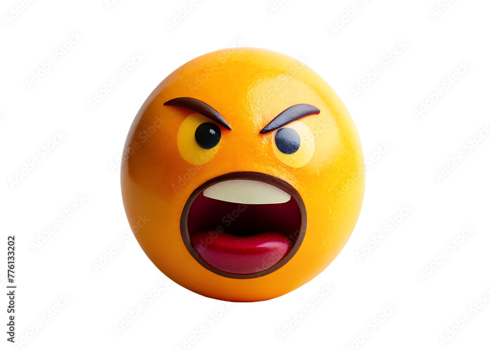 Angry emoji 3d icon Angry emoji 3d icon
