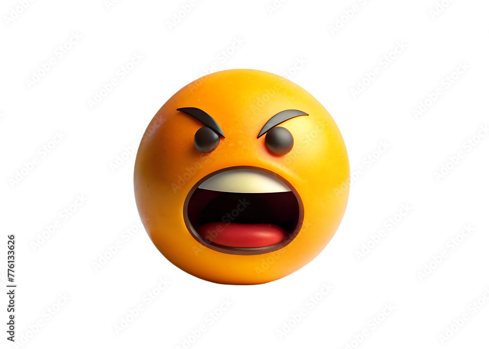 Fototapeta premium Angry emoji 3d icon
