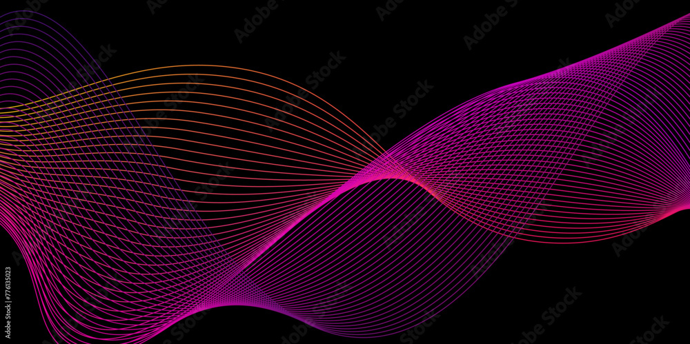 abstract background. pink light waves on a black background.Abstract music wave element for design. Element for design isolated on black.Digital structure with particles. abstract background. pink light waves on a black background.Abstract music wave element for design. Element for design isolated on black.Digital structure with particles.