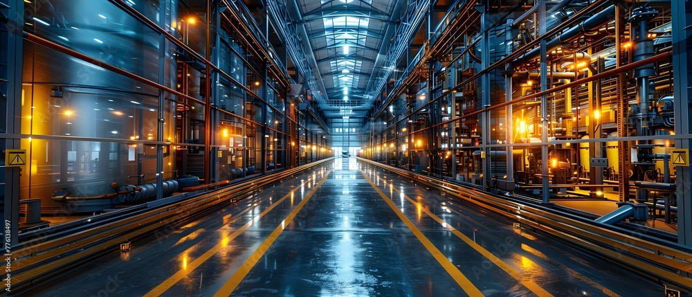 Fototapeta premium Optimizing storage tank and silo utilization in an industrial facility for effective capacity management. Concept Capacity Management, Storage Tank Efficiency, Silo Utilization