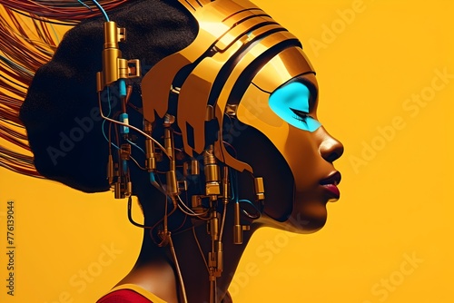 Afrofuturistic Robot: A Glimpse into the Intersection of African Tradition and Advanced Mechanics