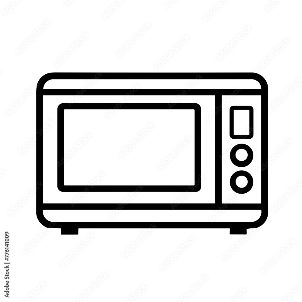 Simple microwave black icon. Simple microwave black icon.