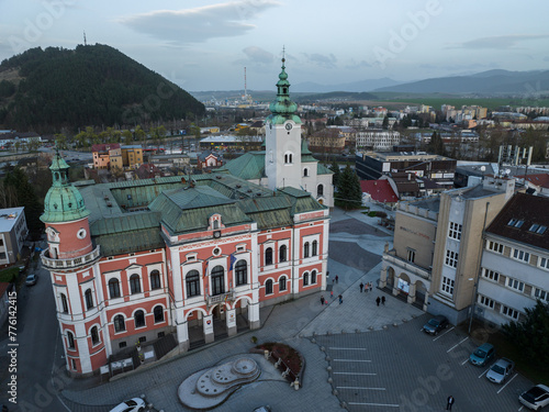 Aerial view of the city of Ruzomberok in Slovakia photo