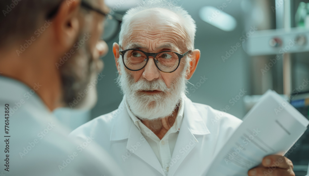 Meeting of the chief physician with medical workers in the hospital. Professor Doctor of Sciences in Heart Surgery and Cardiology. Meeting of the chief physician with medical workers in the hospital. Professor Doctor of Sciences in Heart Surgery and Cardiology.
