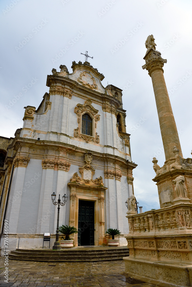 mother church of s. Andrea Presicce-Acquarica Lecce Puglia Italy	
