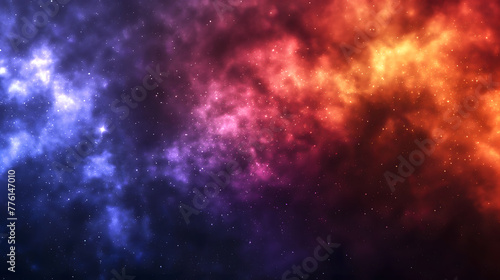 Vibrant Cosmic Explosion with Glowing Particles and Blazing Light © slonme