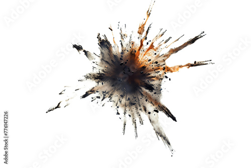 Dust Burst Explosion Effect - Isolated on White Transparent Background, PNG 