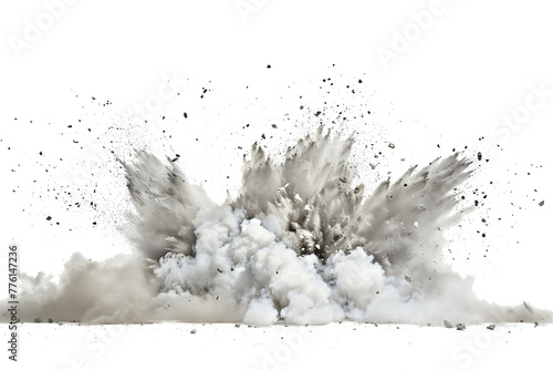 Explosive Powder Burst Effect - Isolated on White Transparent Background, PNG 