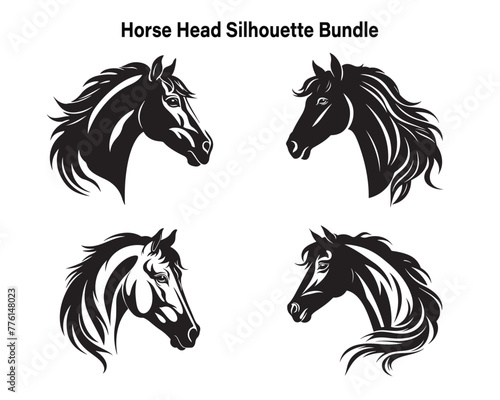 Horse Head Silhouette Bundle